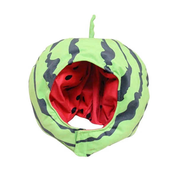 Convenient Maxbell Watermelon Hat Fruit Headwear Headgear Head Cover Durable for Christmas Reusable