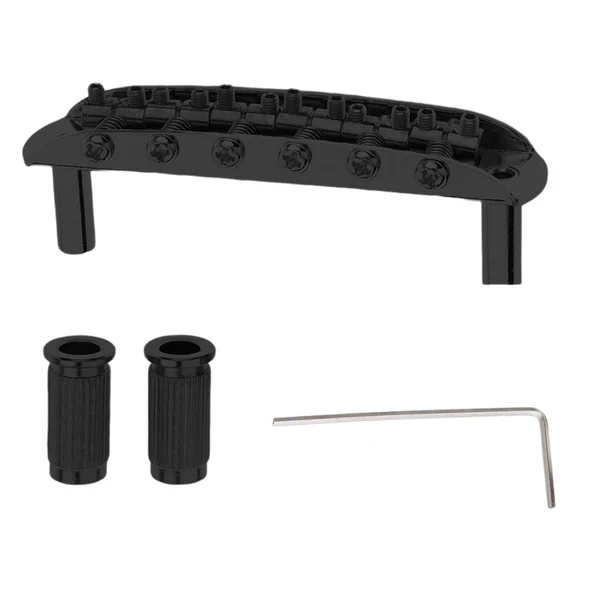 Practical Maxbell Professional Guitar Bridge Adjustable for 6 String Electric Guitar Black Authentic