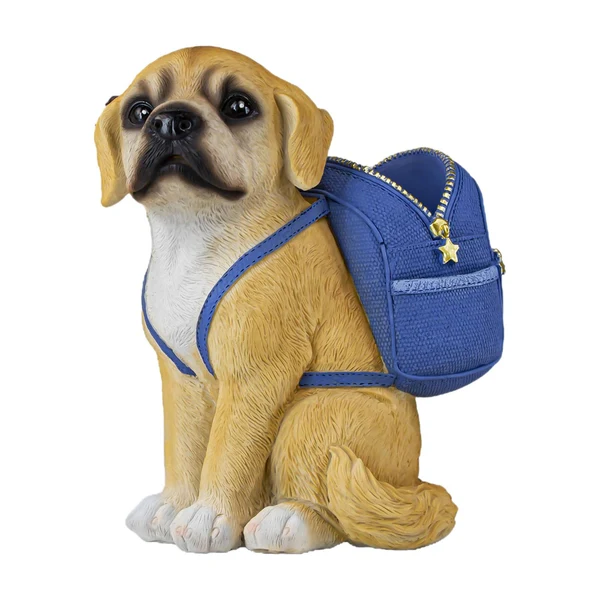 Comfortable Dog Sculpture Statue Saving Box Toy Jewelry Storage Kids Home Decor Blue Functional