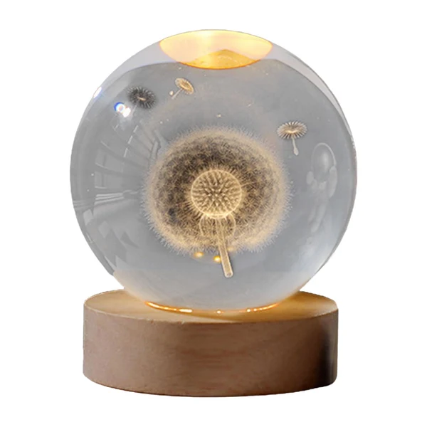 Premium Maxbell Modern Ball Night Light with Resin Base Decorative for Living Room Decor styleA Clean