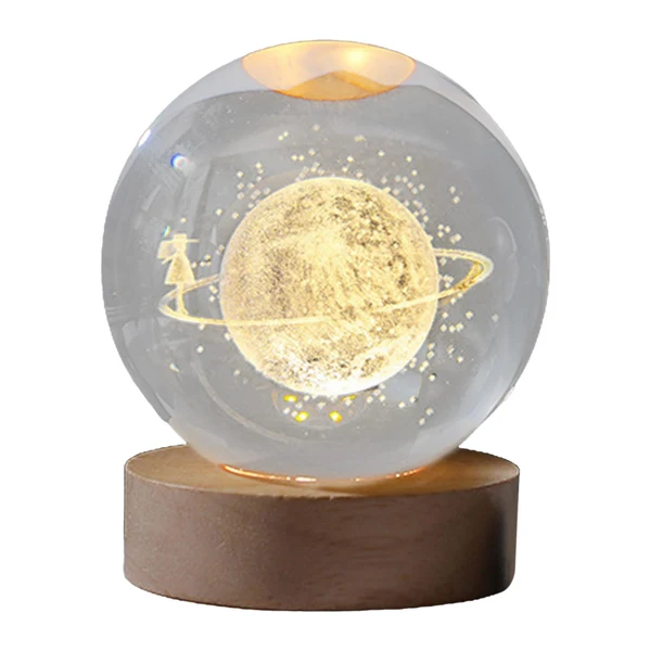 Soft Maxbell Modern Ball Night Light with Resin Base Decorative for Living Room Decor styleC Elegant