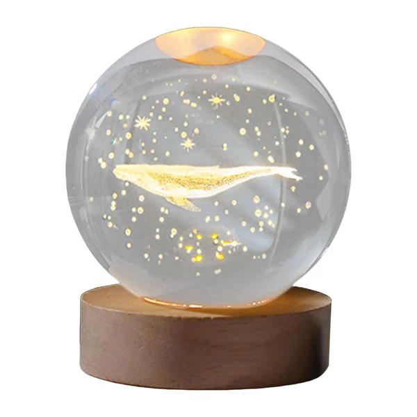 High-Performance Maxbell Modern Ball Night Light with Resin Base Decorative for Living Room Decor styleB Proven