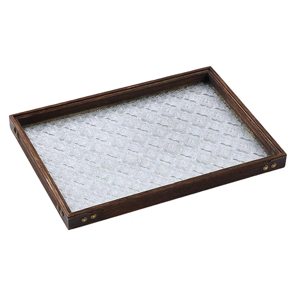 Fashionable Maxbell Luxury Storage Tray Cosmetics Jewelry Decorative for Tea Cup Living Room 32cmx22cmx2.8cm Minimalist