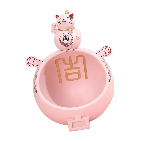 Eco-Friendly Maxbell Resin Statues Figurine Sculptures Cabinet Jewelry Trinket Storage Box Pink Long-Lasting