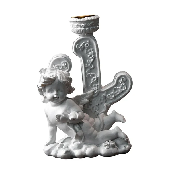 Authentic Maxbell Nordic Angel Candle Holder Decoration Figurine Collection for Wedding Party No.4 Trendy