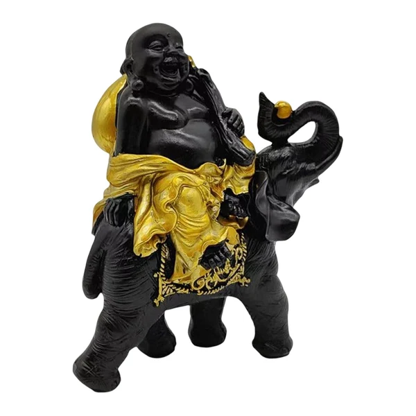 Modern Maxbell Maxbell Buddha Statue Ornament Sculpture Riding Elephant Miniature Figurines Figures StyleA Prestigious