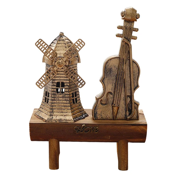 Original Maxbell Miniature Wooden Model Crafts Ornament Kids Gift for Desktop Home Decor Windmill Advanced