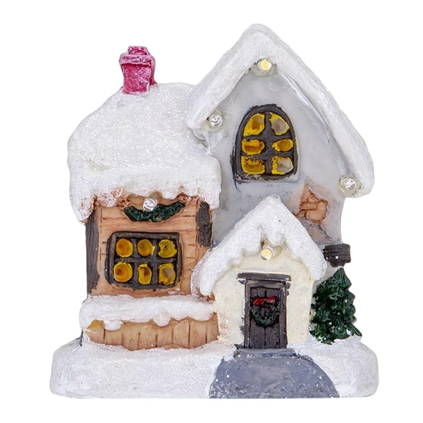 Selected Maxbell Xmas Village House Ornaments Resin Decoration Collectible Buildings StyleA Sophisticated