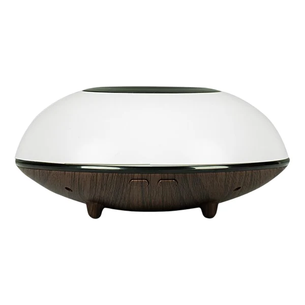 Minimalist Maxbell Ultrasonic Humidifier Wood Grain Cool Mist Maker for Bedside Nursery Car White Dark Wood Contemporary