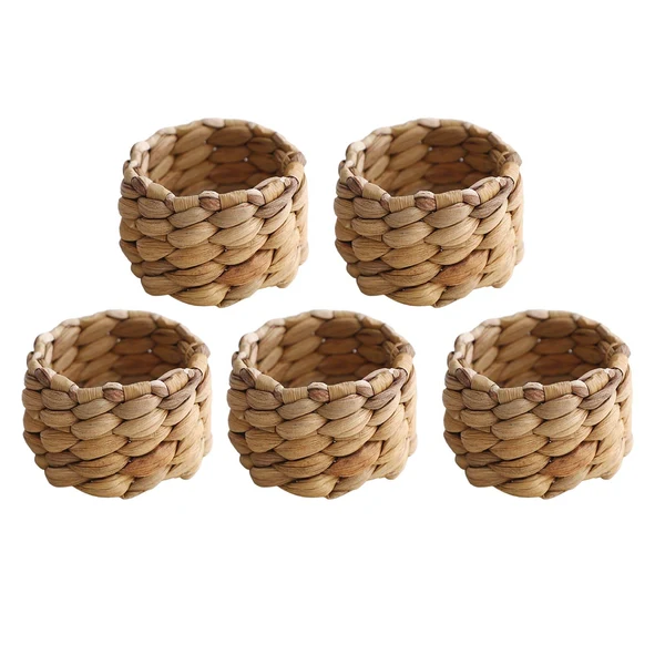 Modern Maxbell 5Pcs Napkin Holder Braided Napkin Buckle for Restaurant Parties Decorations Functional