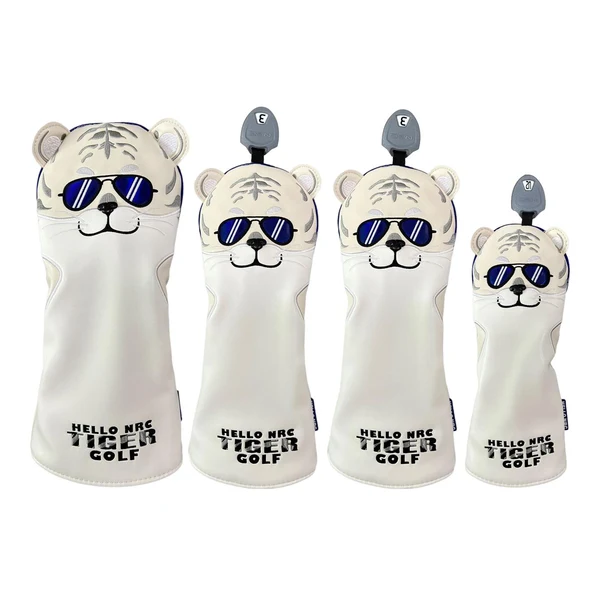 Certified Maxbell 4x Golf Wood Head Covers Club Headcover with Interchangeable Number Tag Gray Next-Generation