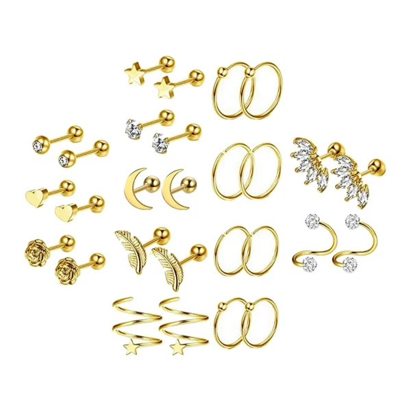 Modern Maxbell Earrings Set Dangle Earrings Geometric Fashion for Birthday Gift Women Girls Lightweight