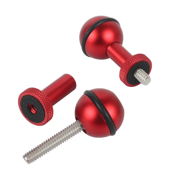User-Friendly Maxbell 1inch Ball Head Adapter Parts Durable Removable for Camera Underwater Diving 1 4 inch Adapter Red Flexible