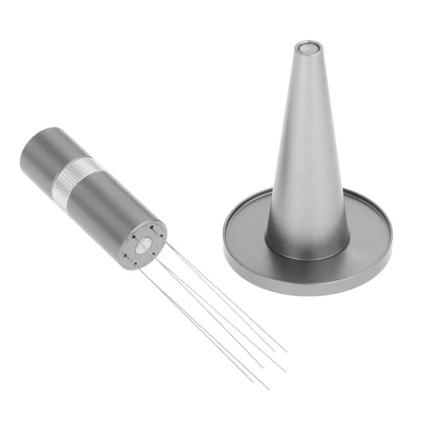 Verified Maxbell Professional coffee Stirrer Coffee Stirring Tamper with Stand grey and silver Prestigious
