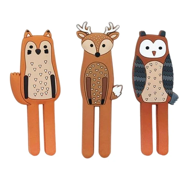 Flexible Maxbell Magnetic Hooks Shower Towel Hooks Key Storage Holder for Home Bathroom Fawn Owl Eco-Friendly