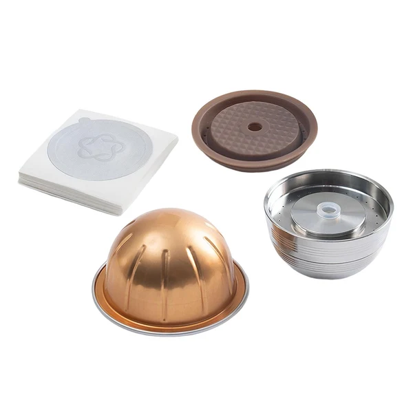Eco-Friendly Maxbell Coffee Pod Tamper Espresso Cup Stainless Steel Refillable for Coffee Maker style B Long-Lasting