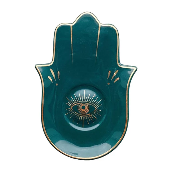 Excellent Maxbell Ceramic Jewelry Display Tray Jewelry Storage for Living Room Ornaments Green Fast