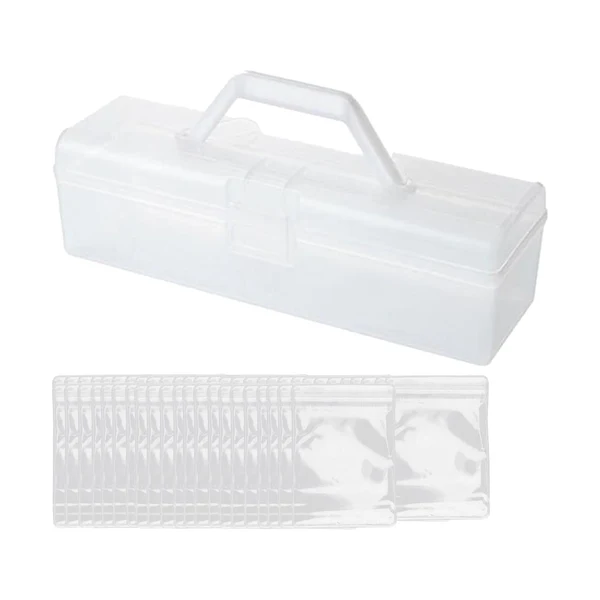 Genuine Maxbell Jewelry Storage Case with Handle Transparent Cosmetics Holder Lightweight Comfortable