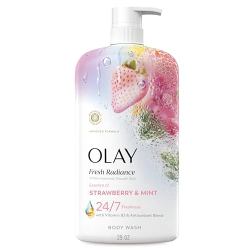 Premium Material Olay Body Wash for Women Fresh Radiance 24 7 Skin-Loving Freshness Visibly Radiant Plant Based Cleansers Vitamin B3 Antioxidant Blend For All Flexible