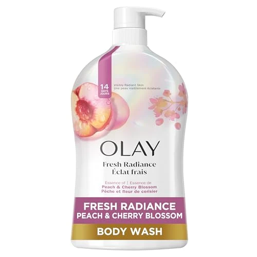 Durable Olay Body Wash for Women Fresh Radiance Refreshing Renewing Made with Plant Based Cleansers B3 Botanical Complex For All Skin Types Peach Secure