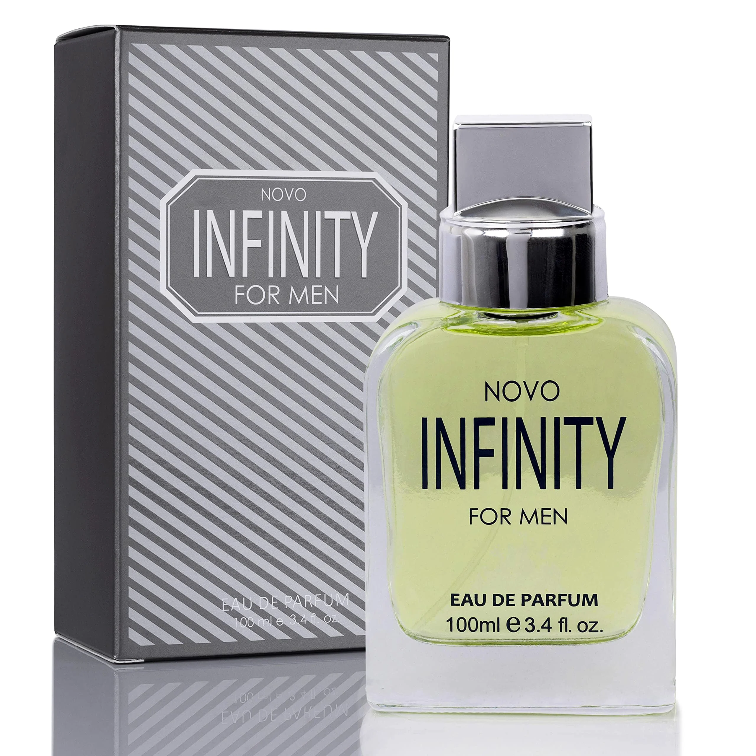 Detailed NovoGlow Novo Infinity for Men- 3.4 Fluid Ounce Eau De Parfum Spray for Men - Refreshing Citrusy Floral Top Notes Smell Fresh All Day Long Lovely Responsible