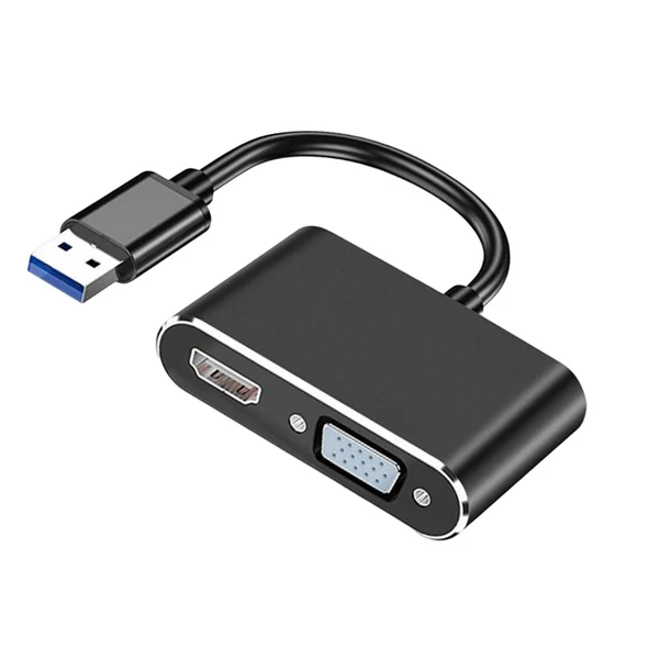 Fast Maxbell USB 3.0 to HDMI VGA Adapter 5Gbps Adapter Cable Multiport Adapter for Artisan