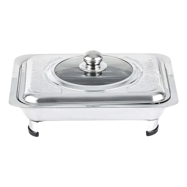 Original Design Maxbell Stainless Steel Chafing Dish with Cover Serving Tray Holder for Parties StyleA Stylish