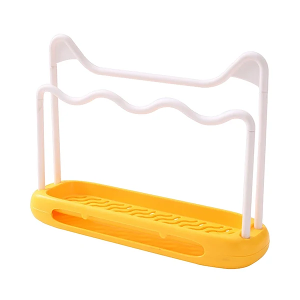 Optimized Maxbell Sink Sponge Holder Removable Drain Pan Dish Cloth Hanger for Kitchen Sink Yellow Versatile