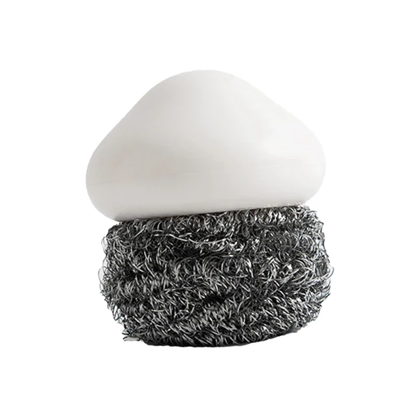 Luxury Maxbell Durable Dish Cleaning Ball Kitchen Cleaning Brush for Cleaning Bowl Dish Steel Wire White Reusable