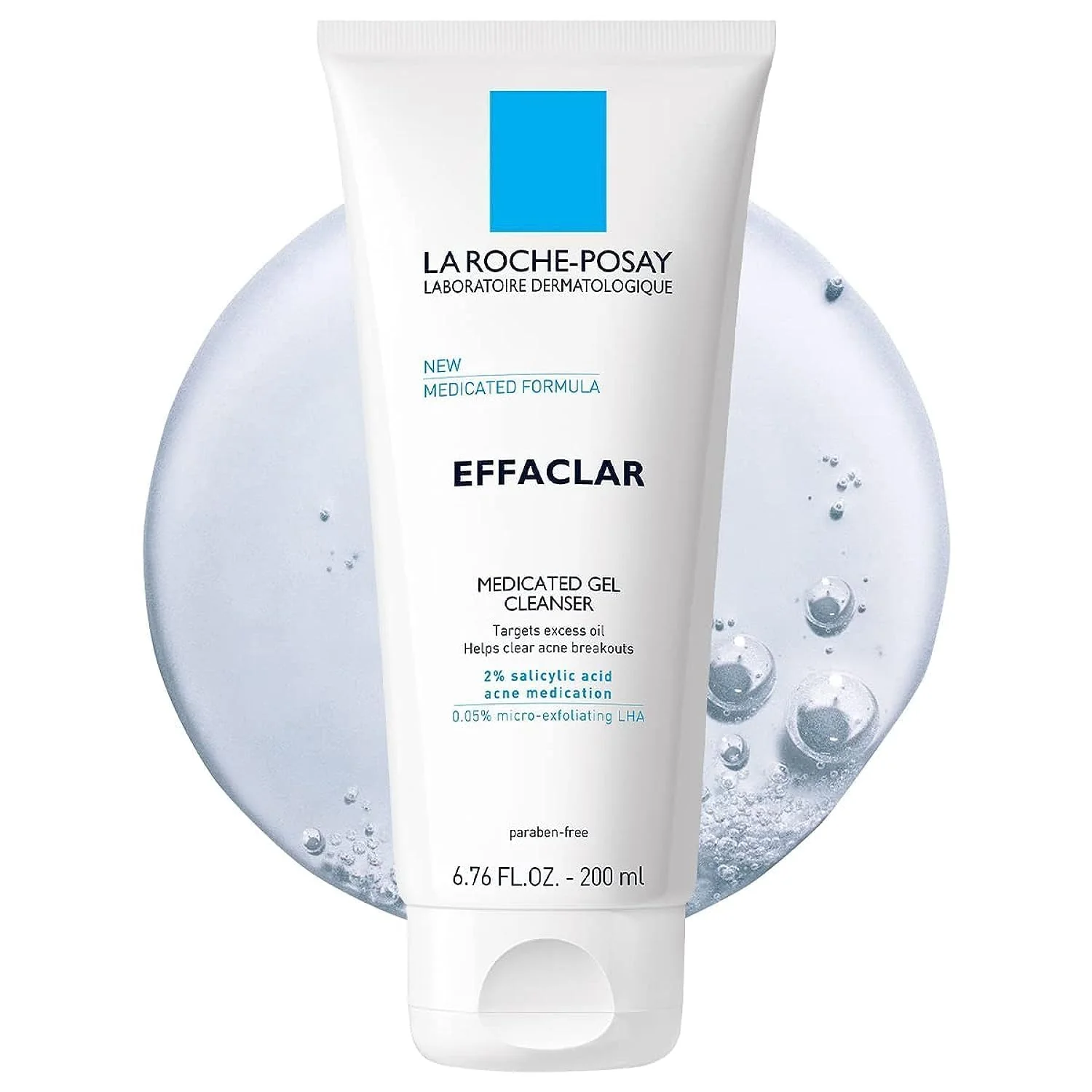 Artisan La Roche-Posay Effaclar Medicated Gel Cleanser 2 Salicylic Acid Cleanser LHA Glycerin Foaming Acne Face Wash Helps Clear Prevent Acne Genuine