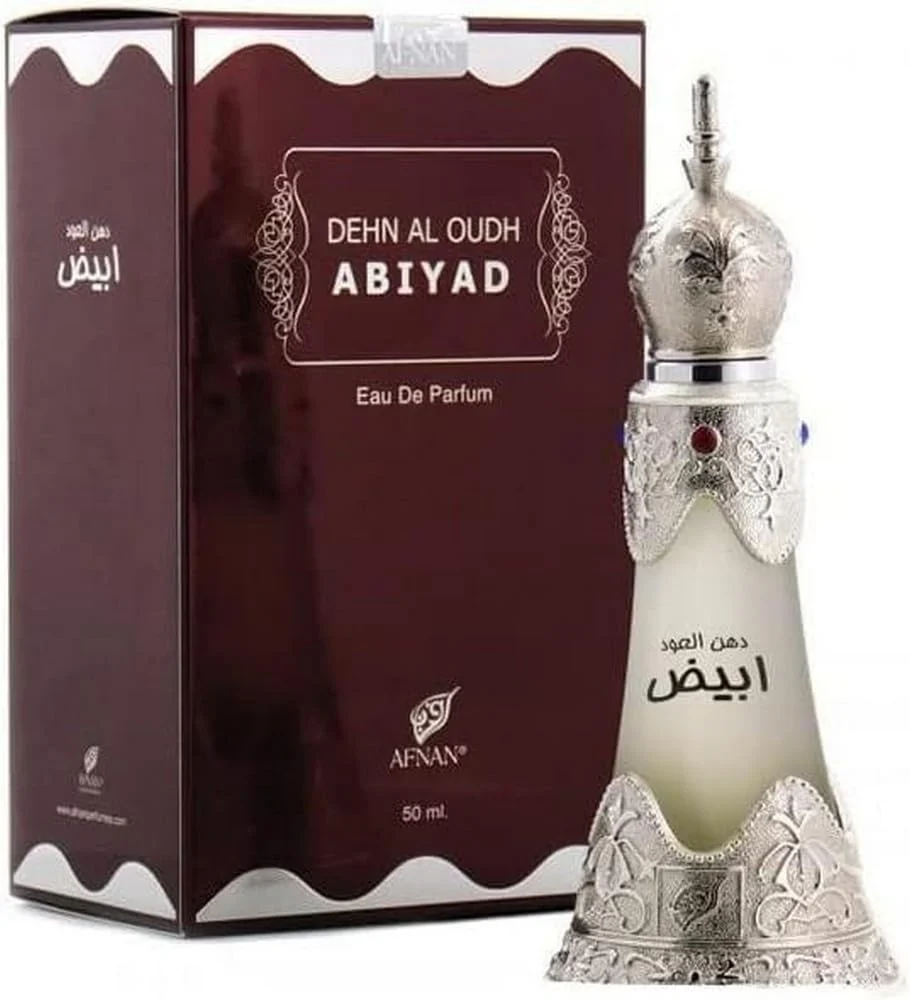 Detailed Afnan Dehn Al Oud Abiyad Concentrated Perfume Oil 0.67 Ounce Clean