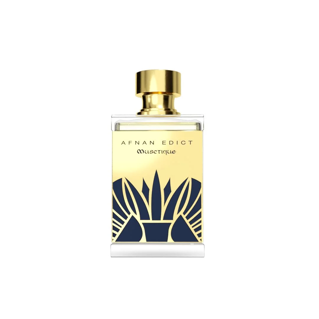 Long-Lasting Afnan Edict Musctique Unisex Luxury Eau de Parfum Spray 2.7 Fl. Oz - Elegant Musk Oud Perfume with Saffron Vanilla World-Class