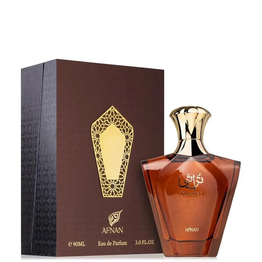 Versatile Afnan Turathi Brown Eau de Parfum Spray for Men 3 Ounce Elite