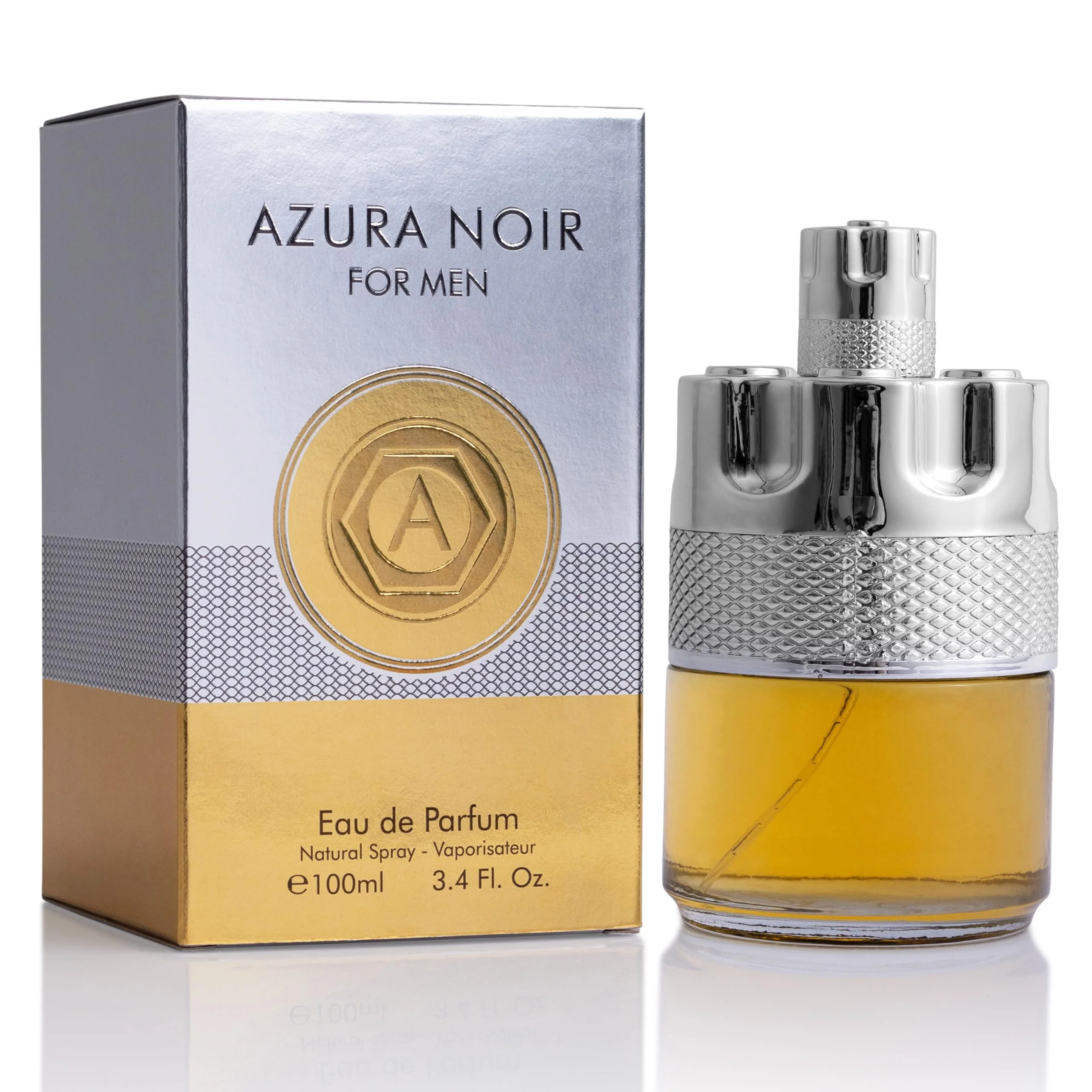 Modern Azura Noir for Men Eau De Parfum - Woody Spicy Fragrance - Long-Lasting Cologne Choice For Daily Wear - Top Notes of Lemon Nigerien Ginger Next-Generation