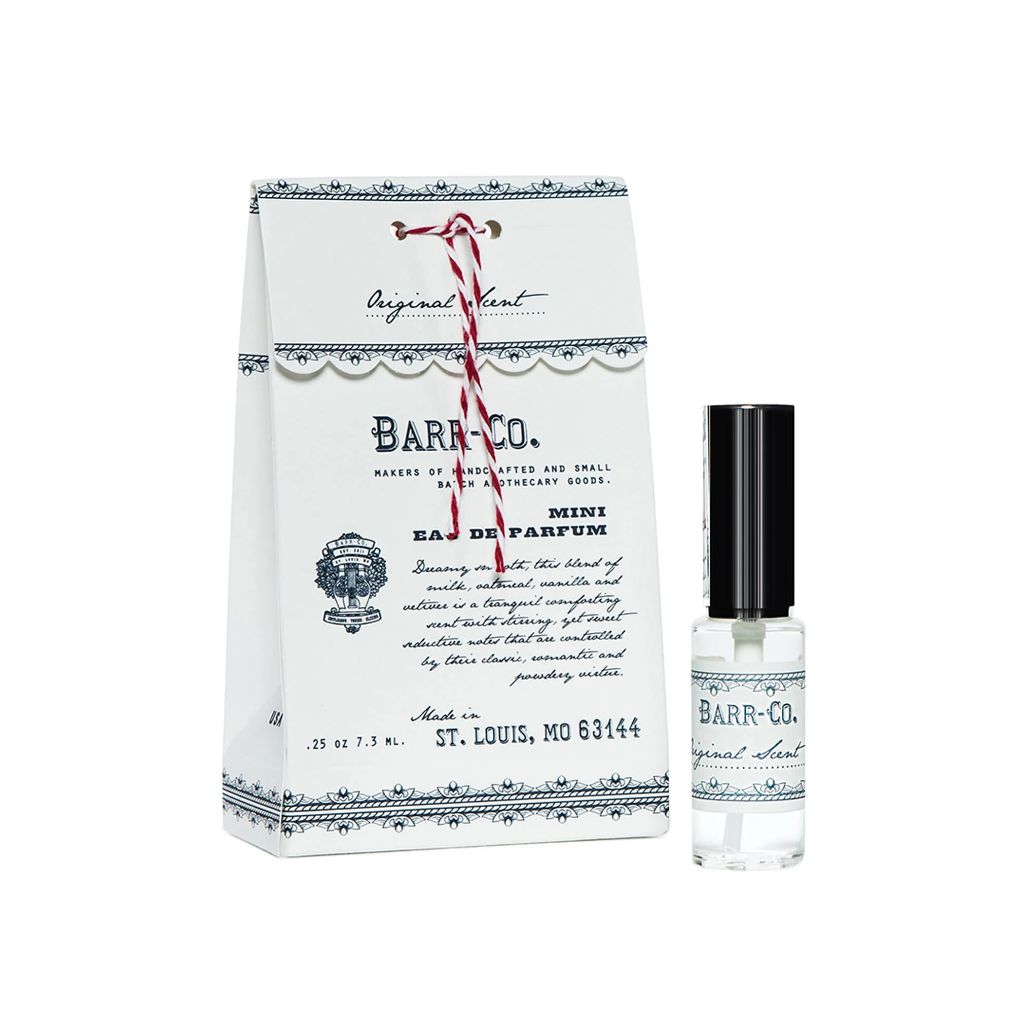 Fine Barr-Co. Scent Mini Perfume Spray Creamy Vanilla Scent with Oat Vetiver Concentrated Perfume Oil for Women Travel Size 0.25 fl oz Practical