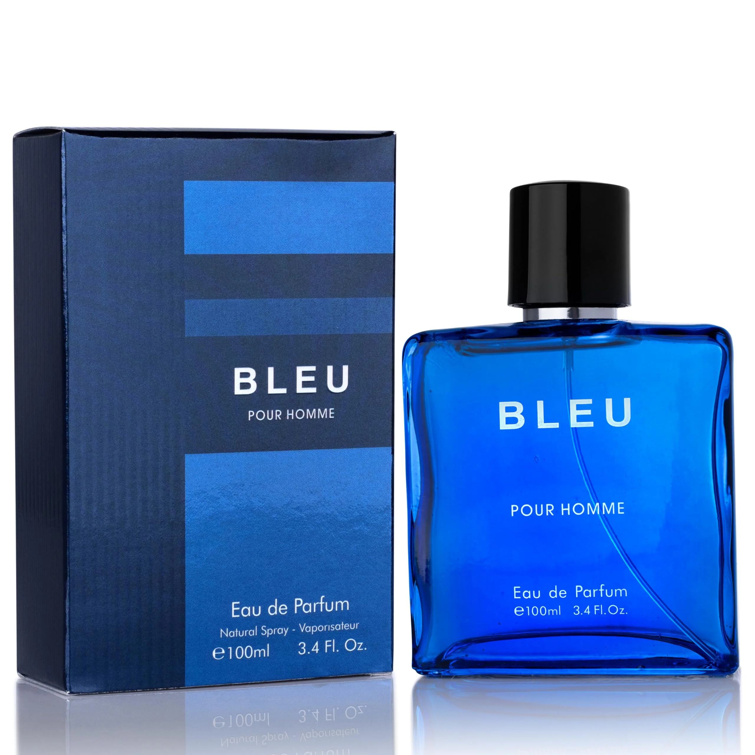 Professional Bleu for Men Eau De Parfum - Blend of Citrusy Top Notes Aromatic Spices Warm Woody Undertones - Combination of Grapefruit Lemon Mint Pink Next-Generation