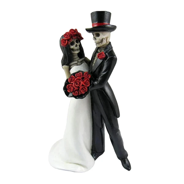 Practical Maxbell Skeleton couple Ornaments Tabletop Living Room Anniversary Carefully Designed