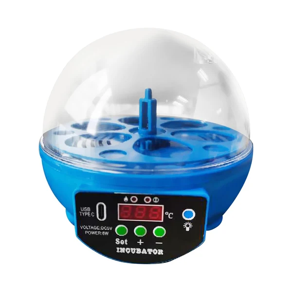 Premium Material Maxbell USB 6 Eggs Incubator Automatic Egg Turner Hatching Eggs for Birds Goose Eggs Blue High-Performance