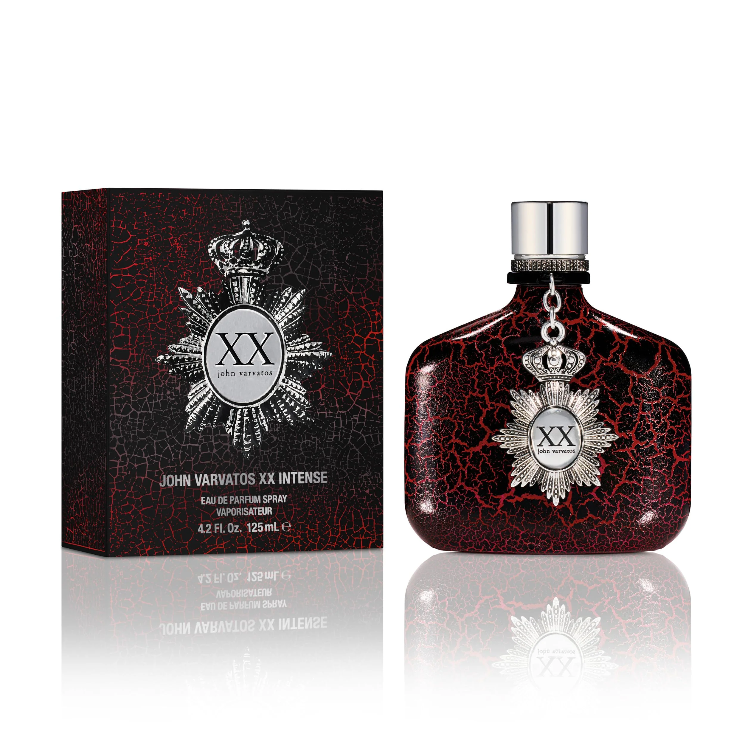 Advanced John Varvatos XX Intense Eau de Parfum Spray Men s Cologne Woody Amber Scent with Notes of Red Ginger Flower Accord Cedarwood Tonka Bean 4.2 fl. Long-Lasting