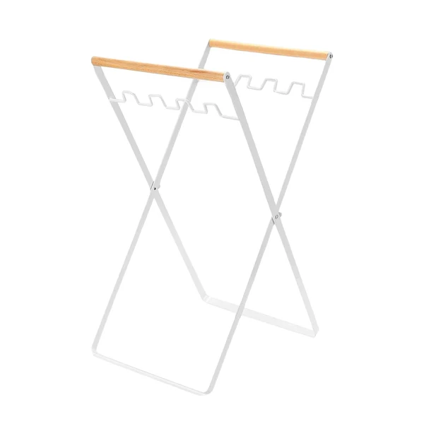 Practical Maxbell Collapsible Trash Can Stand Support Garbage Bag Holder for Picnic White Casual