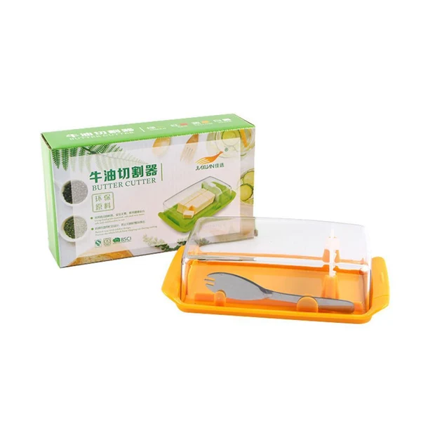 Detailed Maxbell Butter Dish with Lid Removeable Airtight for Countertop Home Cutting Food Professional