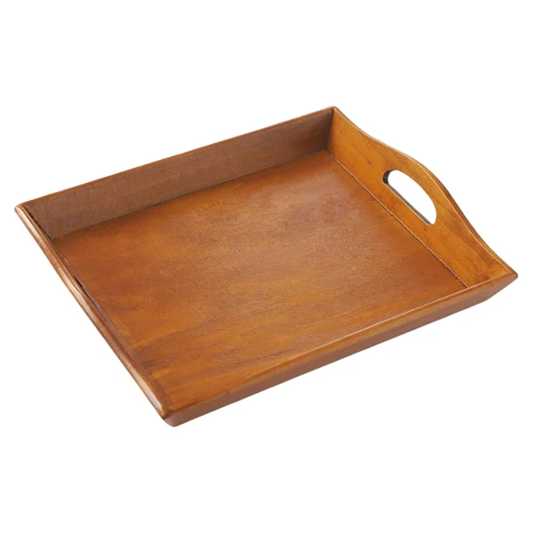 Fine Crafted Maxbell Wooden Rectangular Serving Tray Decorative for Dining Table Home Kitchen Brown Environmentally Friendly
