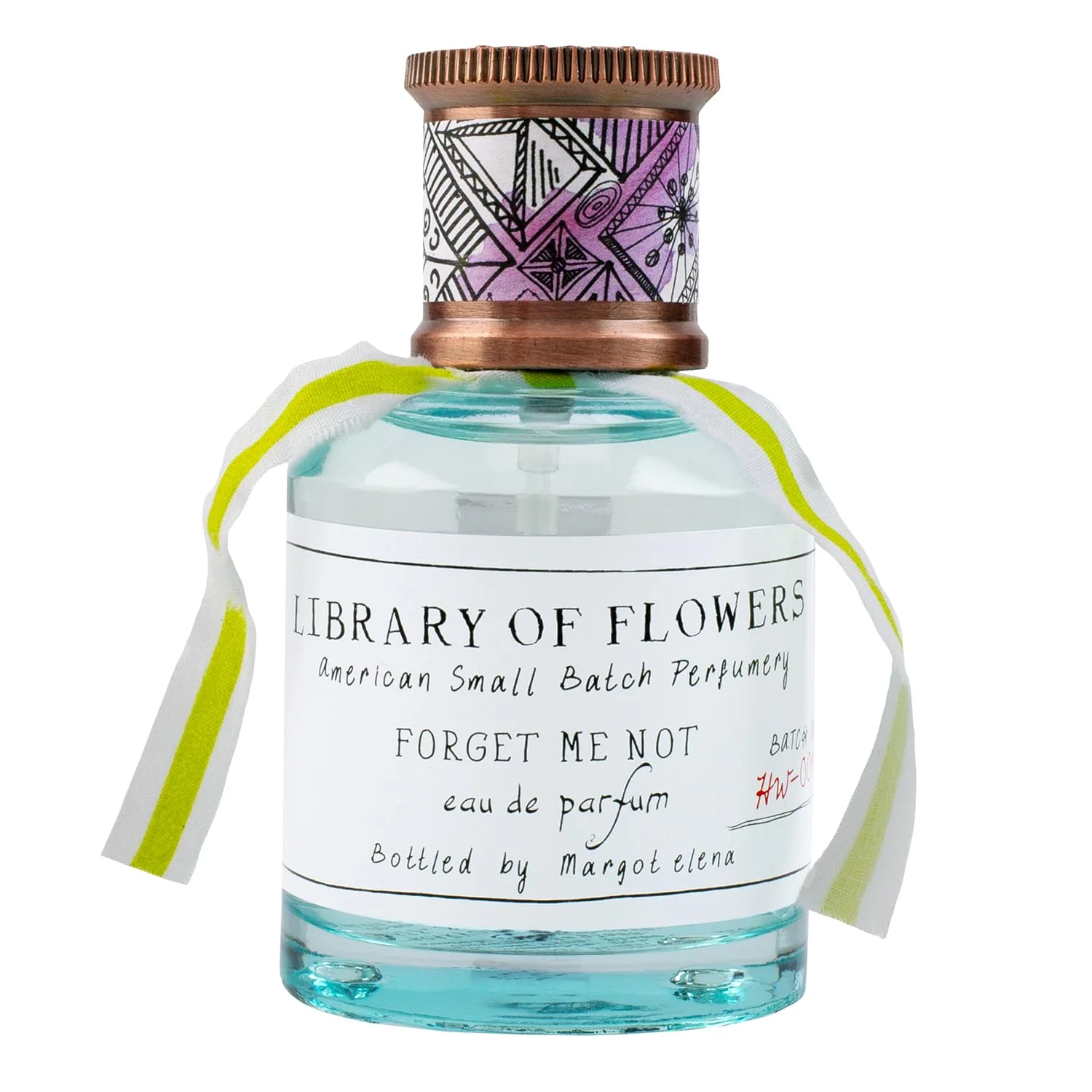Elite Library of Flowers Forget Me Not Eau de Parfum 1.69 Fl. Oz. Osmanthus Rice Powder White Orchid Scented Women's Perfume Luxury Fragrance Spray First-Class