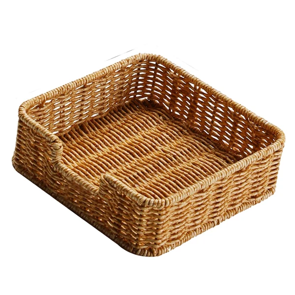 Lightweight Maxbell Rustic Woven Napkin Holder Serving Tray Towel Holder for Living Room Bedroom Flexible