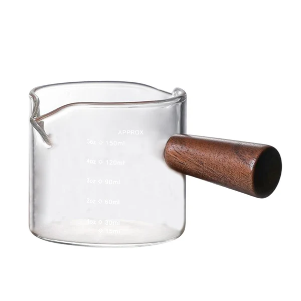 Green Maxbell Glass Measuring Cup Double Spouts Temperature Resistant for Wine Bar Liquid Classic