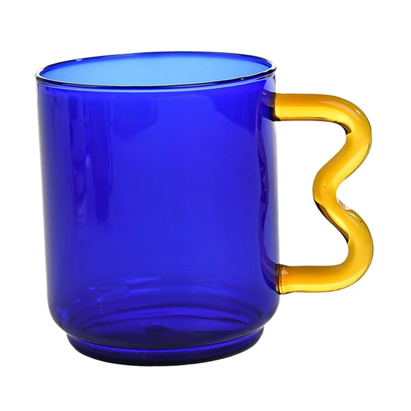 Outstanding Maxbell Colorful Glass Mug Breakfast Drink Mug 15oz for Milk Water Office High-Performance