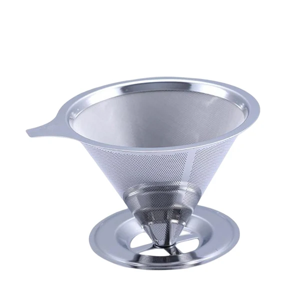 Optimized Maxbell Stainless Steel Permanent Coffee Filter Paperless Permanent Coffee Strainer Silver Crafted