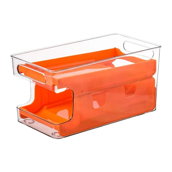 Traditional Maxbell Fridge Organizer Fridge Shelf Holder 2 Tiers for Cabinet Fridge Drawer Orange Dependable