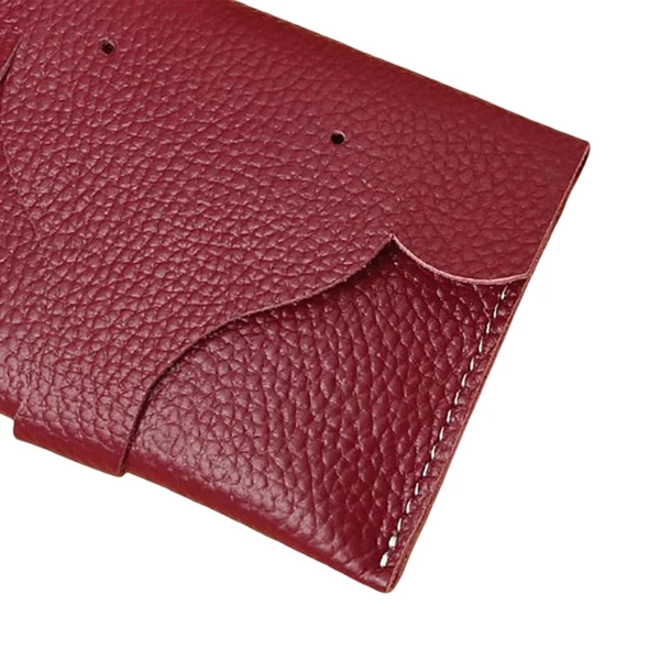 Authentic Maxbell Portable Women wallet Holder Snap Button Mens Change Key Case Organizer Red Recyclable