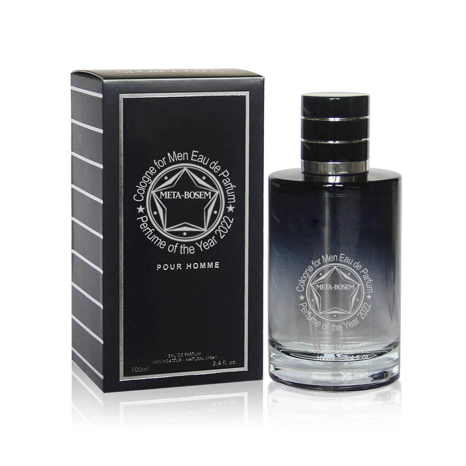 Smart META-BOSEM Savnah for Men's Cologne Eau de Parfum Natural Spray - Fresh Woody Scents - Great Holiday Gift - for All Day Use - a Classic Bottle 3.4 World-Class